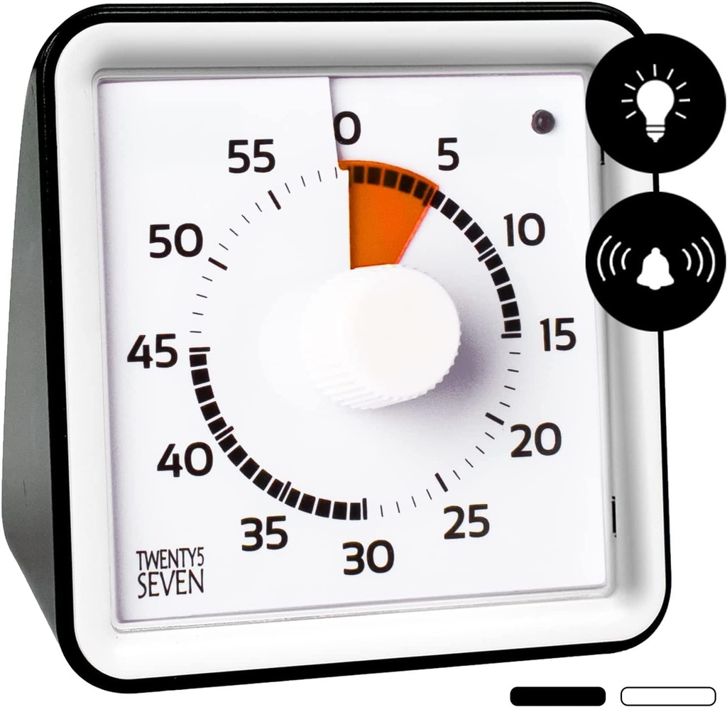 TWENTY5 SEVEN Silent Countdown Timer - 3 Inch Visual Timer