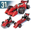 BLOCO TOYS 3 in 1 Race Car | STEM Learning Toy | Formula 1, Go Kart and Dragster | Building Construction Set (200 Pieces)