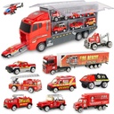 jenilily Fire Engine Toys Car Emergency Rescue Truck Vehicles Alloy Mini Firetruck Models for Kids Boys 3 4 5 Years Old