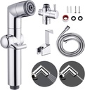 KAIYING Handheld Bidet Sprayer for Toilet, Baby Cloth Diaper Sprayer, Bathroom Muslim Shower Toilet Sprayer Attachment with Hose, Support Wall or Toilet Mount (Chrome)