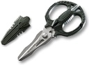 ENGINEER PH-55 Multi-Function, 160Mm Compact Scissors, Electrician Scissors, with 4-In-1 Combi Blade - Cuts Carpet, Leather, Solid Copper Wire, Insulated Cable, Cds, Thick Rope & More. Made in Japan