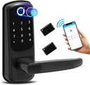 Smart Fingerprint Door Lock, Keyless Entry Door Lock with Reversible Handle, 6 in 1 Touchscreen Keypad Digital Door Lock, Code Lock for Front Door, Biometric Lock, APP Control Door Lock,