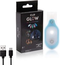 Clipglow Rechargeable Night Light Nurse Nightshift Hands Free Lightweight Emergency Flashlight for Walking Running Pets Outdoors (Blue)