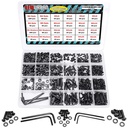 NEWURBAN 1060 Pcs M2 M3 M4 M5-304 Alloy Steel Hex Socket Head Cap Metric Bolts Screws Nuts Washers Assortment Kit - Allen Hex Drives - Button Head Cap Screws - Storage Box