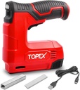 TOPEX 4V Max 2 in 1 Cordless Staple Gun Kit Electric Stapler Lithium W/ 1K Nails+1Kstaples Staple Gun for Upholstery Professional and DIY Projects