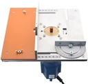 Lehom Table for Woodworking Router Table Insert Plate Aluminum Alloy Electric Wood Milling Machine Flip Board with Miter Gauge Guide Table Saw Woodworking Work Bench Wooden Workbench