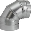 6 Inch 90-Degree HVAC Elbow Duct - Galvanized 26 Gauge Adjustable Sheet Metal Elbow Duct Connector, Flexible round Tube Air Ventilation & Fully Adjustable Vent Pipe HVAC Ductwork