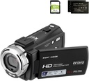 Camcorders  HDV-V12 HD 1080P Video Camera Recorder Infrared Night Vision Camera Camcorders with 16G SD Card and 2 Batteries