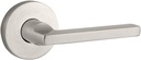 Baldwin PVSQUCRR150 Reserve Privacy Square with Contemporary round Rose in Satin Nickel Finish