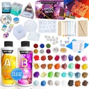 Zoncolor Epoxy Resin Art Kit Supplies - Crystal Clear Jewelry Bracelet Making Tools Accessories with Molds and Pigments Silicone Kits Bundle for Beginners Casting Kits Home Office Decor Easter Gift