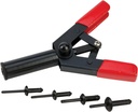 Performance Tool W2005 One-Handed Poly Rivet Gun Kit with Long Stem Riveter, Black and Red (41Pc)