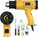 Heat Gun 1800W 122℉~1112℉（50℃- 600℃）Fast Heating Heavy Duty Hot Air Gun Kit Variable Temperature Control Overload Protection with 4 Nozzles for Crafts, Shrinking PVC, Stripping Paint(220V)