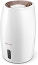 Air Humidifier Series 2000 for Dry Environments with Sleep Mode & Automatic Sensing, up to 32M², Spreads 99% Less Bacteria, 3 Humidity and Fan Speed Settings, White/Rose Gold, HU2716/70