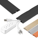 Cordinate Floor Cord Cover, 6 Ft, Rubber Protector, Low Profile, Cable Saver, Black, 43003