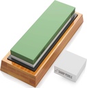 Premium Sharpening Stones 2 Side Grit 3000/8000 Whetstone - Kitchen Knife Sharpener Waterstone with Non-Slip Bamboo Base & Flattening Stone