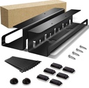 Under Desk Cable Management Tray,  2 Pack Cable Tray, Wire Management Tray to Hide Cables Power Strips, Large under Table Wire Organizer for Office & Home