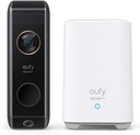 Video Dual CAM 2K DOORBELL (Battery) with HOMEBASE 2, Black and White, E8213C12