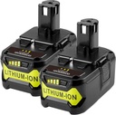 2Pack 18V 5000 Mah Rechargeable Battery for Ryobi ONE+ Tool P102 P103 P104 P105 P106 P107 P108 Power Tool with LED Charge Indicator Light
