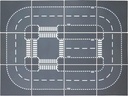 Road Base Plates for City Road Building Block, 12 City Street Plates, Attached with 12 Double-Sided Tapes, Road Baseplates for City Straight , T Junction Building Kit , City Curve and Crossroad