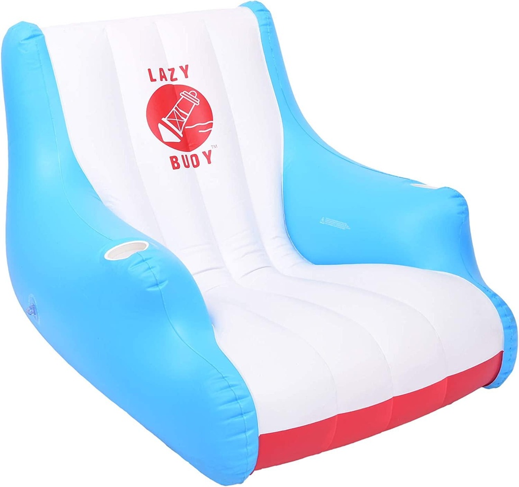 GoFloats Lazy Buoy Floating Lounge Chair with Cup Holders