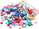 Richness Jewel Stickers Self Adhesive Jewels Kids DIY Gem Stickers Various of Sizes Shapes and Colors 600pcs