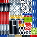 TACYILLU 202 Pcs Building Blocks Parts Gear Chain Wheels Connectors Axle, Liftarm, Pins Accessories Brick Sets Toys Compatible with Major Brands