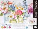 Dimensions, Rainbow Flowers, PaintWorks Paint by Numbers Kit for Adults and Kids, 14'' x 11'