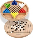 WEROCK Chinese Checkers and Gobang (Five in a Row) 2 in 1 Traditional Strategy Board Game for Family and Party