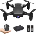 B-Qtech Mini Drone with Camera for Kids and Adults Beginners, 1080P HD Ultralight Foldable Live Video RC Quadcopter Gravity Sensor Altitude Hold Optical Flow Fixed Height, 2 Batteries