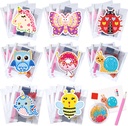 Valentine's Day Cards and Diamond Painting Kits 24 Diamond Painting Cards Valentine Stickers Diamond Art Stickers for School Valentine Exchange