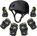 JBM Kids Protective Gear Set for Kid Helmet Elbow Knee Pads with Wrist Guards for Roller Skating Skateboard Inline Skatings Scooter