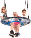 Smartsome Spider Web Tree Swing - 40 Inch Redesigned Tire Swing for Hours of Outdoor Fun, Soft Handles On The Rope Swing and Patented Easy Assembly, Great Kids Swing for Trees Or Playsets.