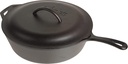 Lodge L10CF3 5 Quart Cast Iron Covered Deep Skillet by Lodge, 12 Inches
