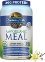 Garden of Life Meal Replacement - Organic Raw Plant Based Protein Powder, Vanilla, Vegan, Gluten-Free, 34.2oz (969g) Powder