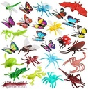 Auihiay 27 Pieces Mini Plastic Insect Figures Toys Insect Bugs for Insect Themed Party Children Education Birthday Halloween Christmas Favors