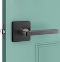 ULTRALOQ Door Lever, Exclusive Entry Door Handle for Deadbolt Lock, Adjustable Latch Backset, Matte Black