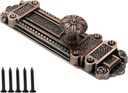 Geesatis Vintage Slide Door Bolt Gate Security Lock Latch Antique Sliding Door Window Latch, with Mounting Screws, Red Bronze