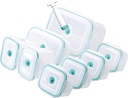 Zevro KCH-06093 Vac 'n Save Ruby Rectangular-Shaped Vacuum-Sealing Food-Storage Containers, Set of 8