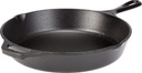Lodge L8SK3 10.25 Inch Cast Iron Skillet with Helper Handle, Black