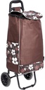Basics 2-Wheel Shopping Trolley, 40 Litre, Brown Flowers