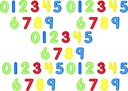 Think Fast Toys Translucent Numbers Set 0-9 (50 Pieces) for Early Learning, Counting, Addition and Subtraction