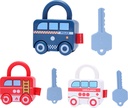 YECEN Children's Learning Lock with Key, Freewheeling Toy, 123-point Number Matching and Counting Toy, Montessori Preschool Education Toy boy and Girl Gift