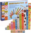 BOHS Rainbow Montessori Numerical Rods - Visual Math Concepts - Counting,Addition,Subtraction ,Fraction - Preschool Learning Manipulative Toys (2CM-24CM)