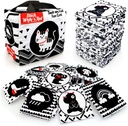 Black White Soft Flash Cards with Cloth Storage Bag for Baby and Infant, High Contrast Newborn Baby Toys for 0 3 6 9 12 Months Boys and Girls, Gifts for Baby Shower