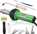 S SMAUTOP 1600W Plastic Welder Welding Hot Air Gun with Speed Nozzles Roller Pe PVC Plastic Rod UK Plug