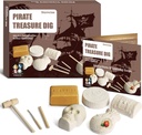 Stemclas Excavation Kits for Kids, Great Educational Gift, STEM Toys for Boys, Girls (Pirate Treasures Dig Kit)