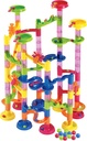 Marble Run for Kids 105Pcs Sets, Marble Race Track Maze Game Construction Building Blocks Toys for Girls and Boys(75 Plastic Pieces + 30 Glass Marbles)