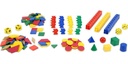 EAI Education School to Home Deluxe Manipulative Kit with Dice, Counters, Geometric Solids, Pattern Blocks, Color Tiles and Linking Cubes - Grade K (184 Pieces)