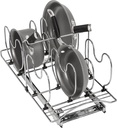 Lynk Professional Roll Out Cookware Organizer Pull Out Under Cabinet Sliding Rack - Chrome