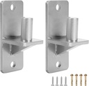 Wall Mount Gate Hinges, Silver Farm Gate Hinge, 2 Pack Chain Link Fence Gate Hinge with 5/8 Hinge Pin (Screws Included), Heavy Duty Gate Hinges for Metal Gates Wooden Fences…